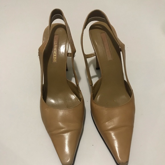 Enzo Angiolini Eaanara Canel Leather Slingbacks - Picture 1 of 7